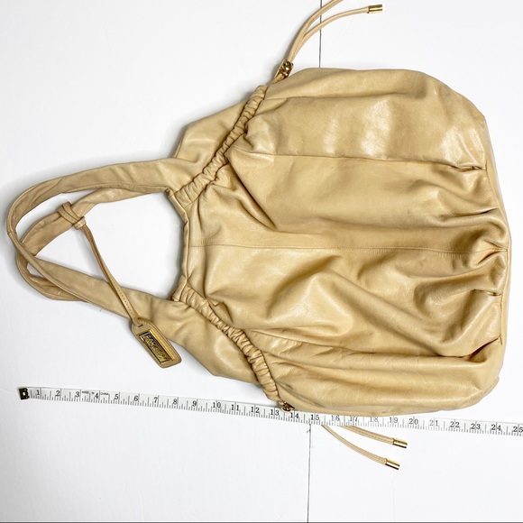 Badgley Mischka Leather Hobo Bag Tan - Picture 16 of 16